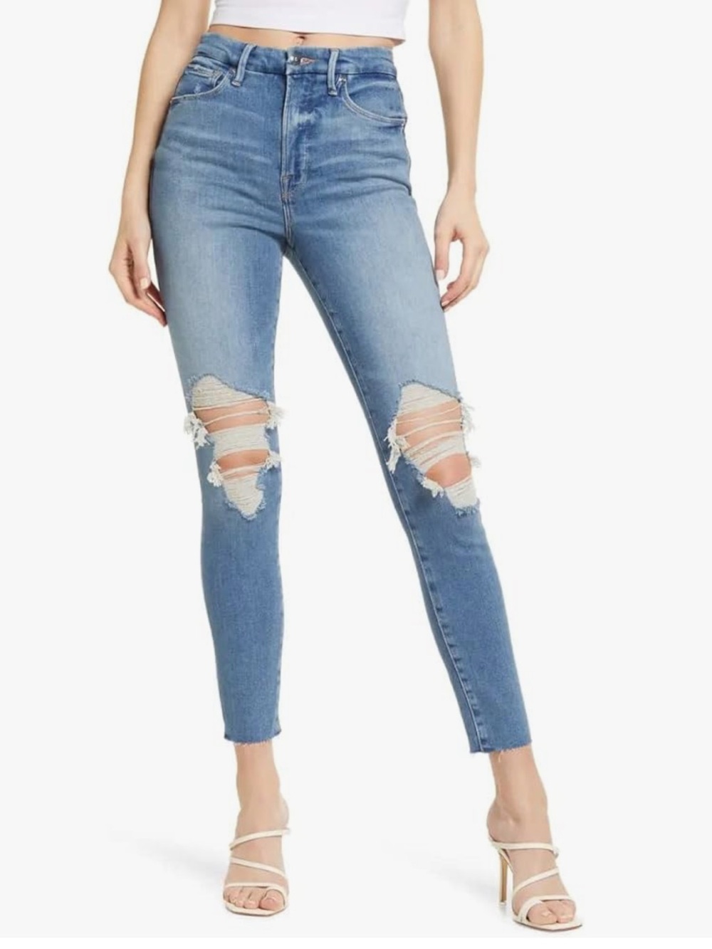 Good American Good Waist Skinny Jeans in Indigo